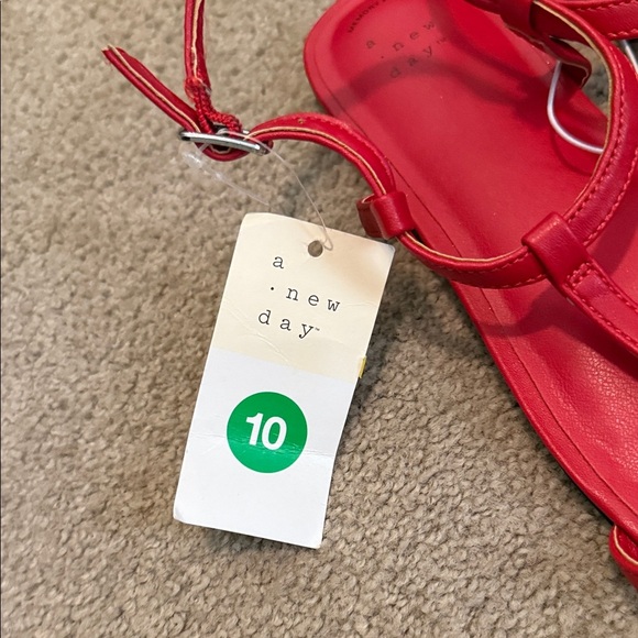 a new day Vibrant Red Sandals - Picture 3 of 6